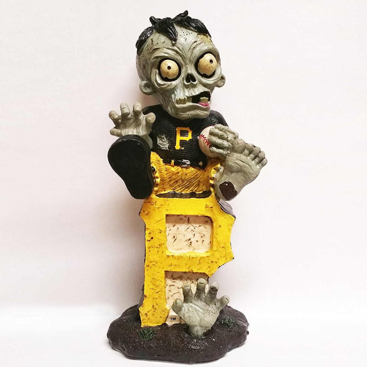 Forever Collectibles Pittsburgh Pirates Zombie On Logo Figurine Fan Gear MLB Pittsburgh Pirates