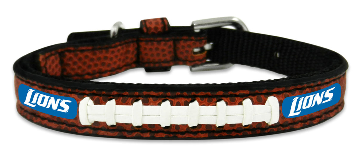 Gamewear Detroit Lions Leather Classic Football Pet Collar Size Toy Fan Gear NFL Detroit Lions