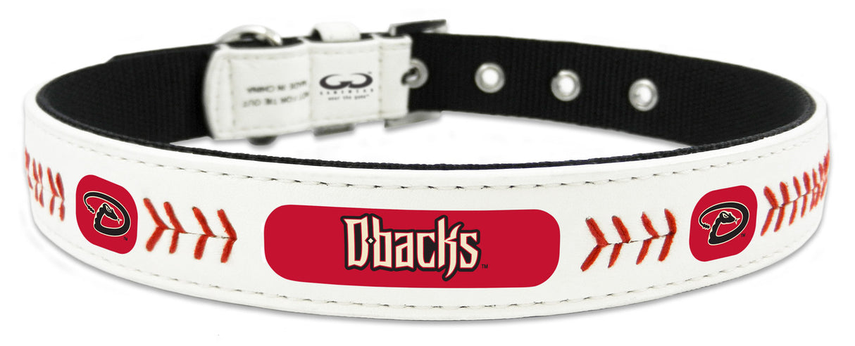 Gamewear Arizona Diamondbacks Leather Classic Baseball Pet Collar Size Small Fan Gear MLB Arizona Diamondbacks