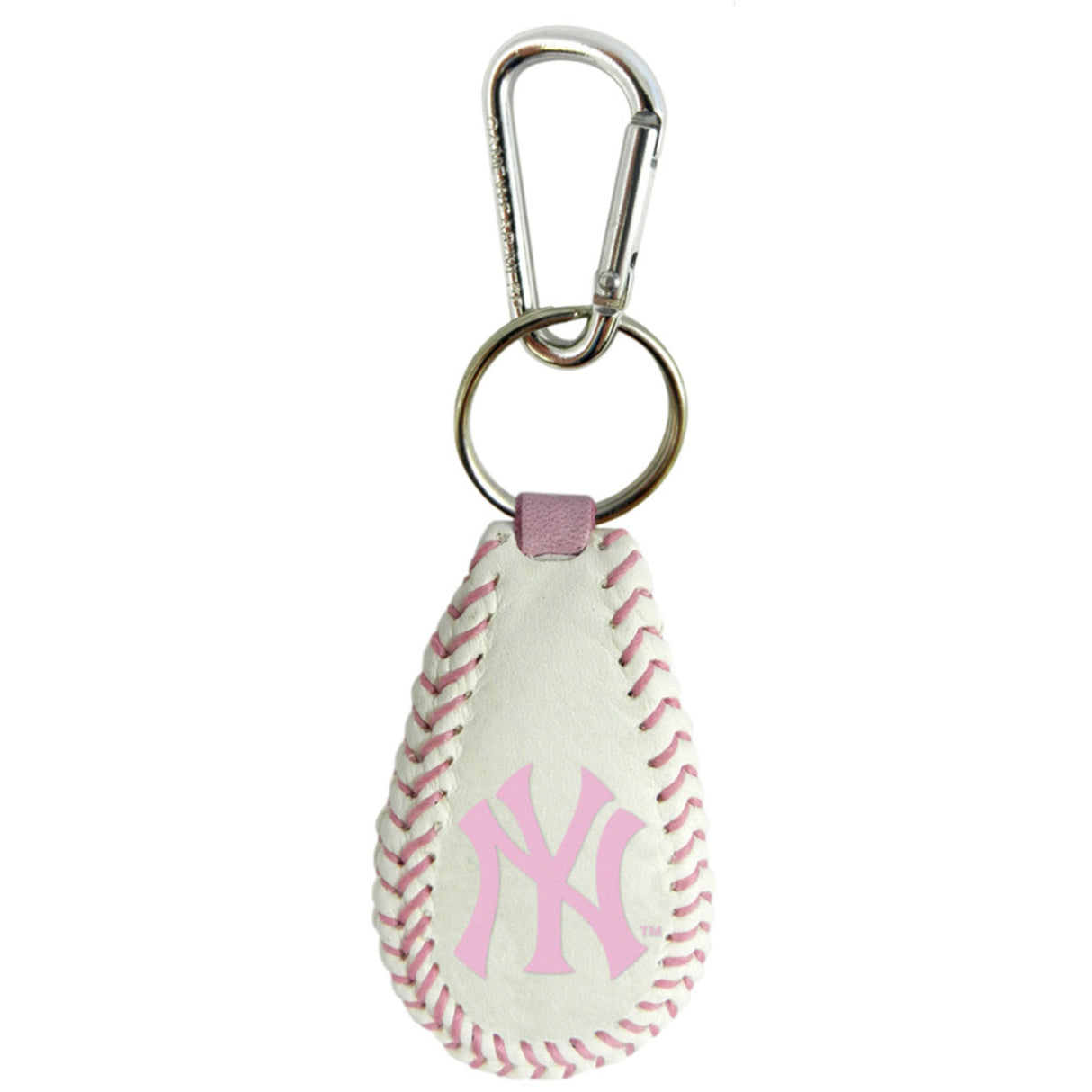 Gamewear New York Yankees Pink Baseball Keychain Fan Gear MLB New York Yankees