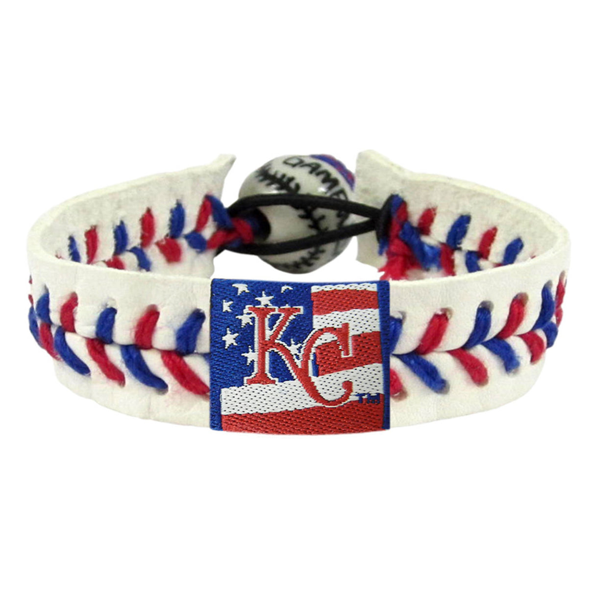Gamewear Kansas City Royals Stars and Stripes Baseball Bracelet Fan Gear MLB Kansas City Royals