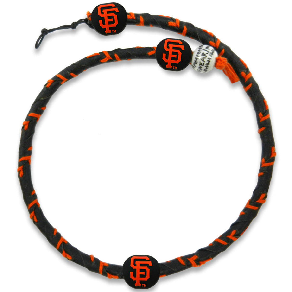 Gamewear San Francisco Giants Team Color Frozen Rope Baseball Necklace Fan Gear MLB San Francisco Giants