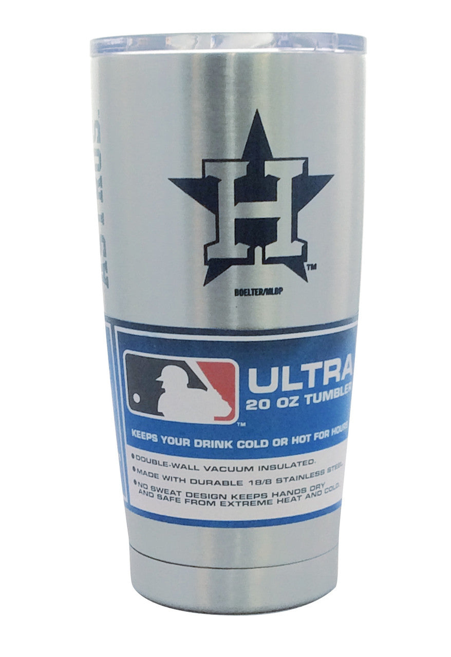 BOELTER Houston Astros Silver 20oz Ultra Travel Tumbler Fan Gear MLB Houston Astros