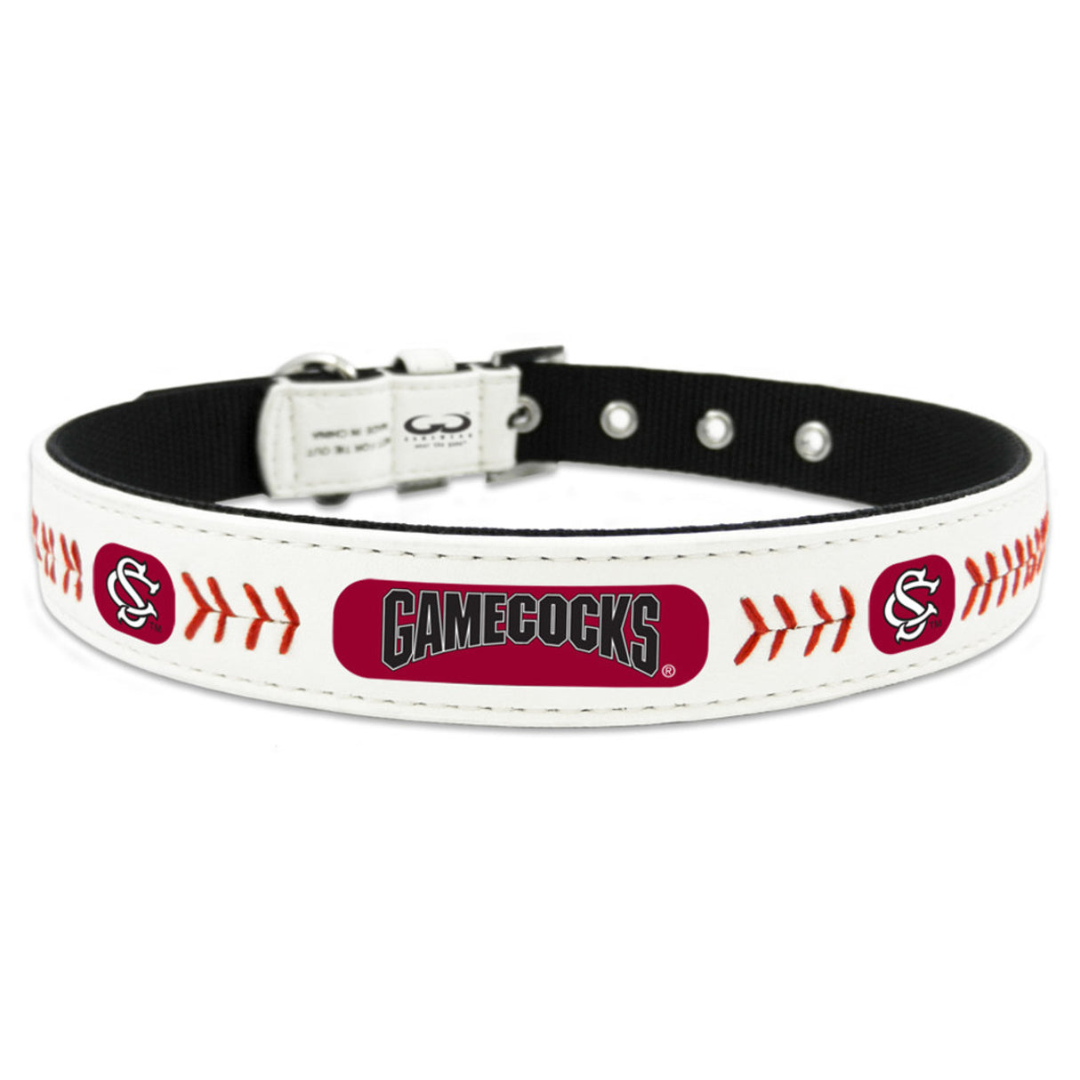 Gamewear South Carolina Gamecocks Leather Classic Baseball Pet Collar Size Large Fan Gear NCAA South Carolina Gamecocks