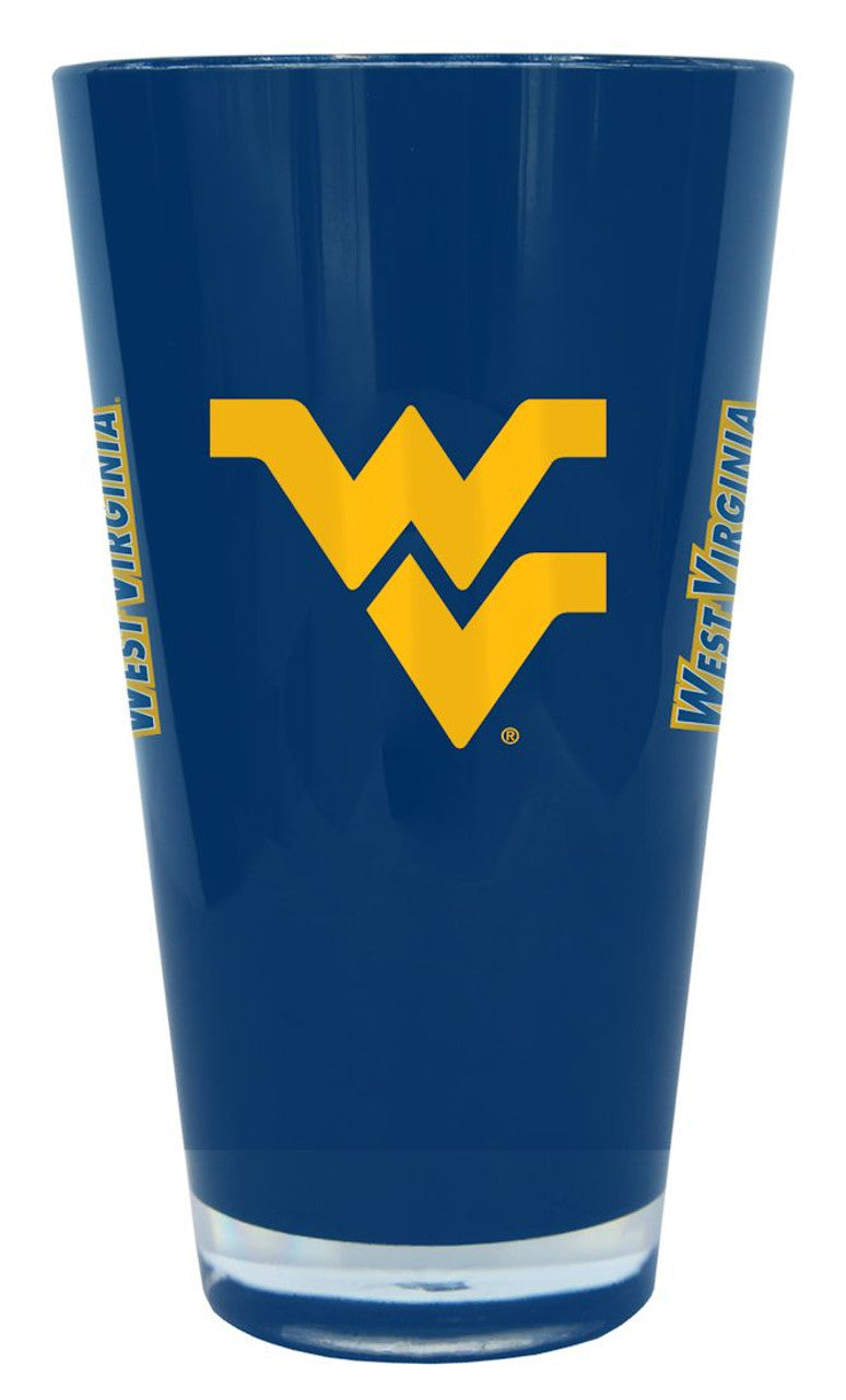 BOELTER West Virginia Mountaineers 20oz Plastic Insulated Glass Pint Fan Gear NCAA West Virginia Mountaineers