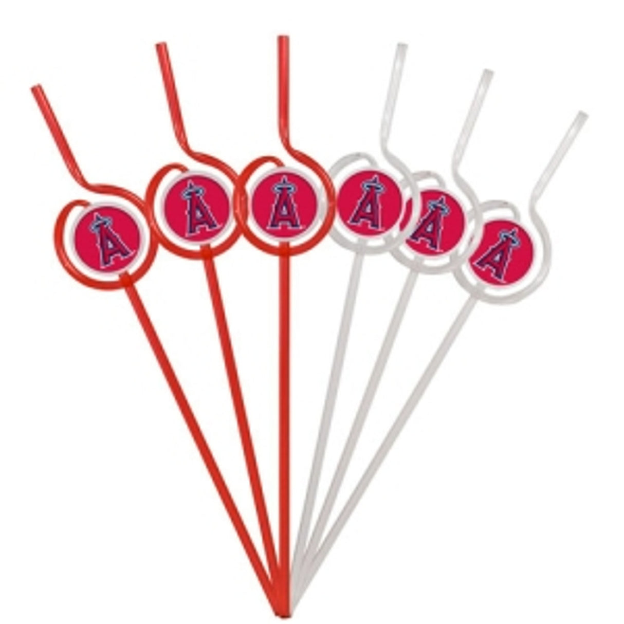 Pangea Brands Los Angeles Angels Team Sipper Straws Fan Gear MLB Los Angeles Angels