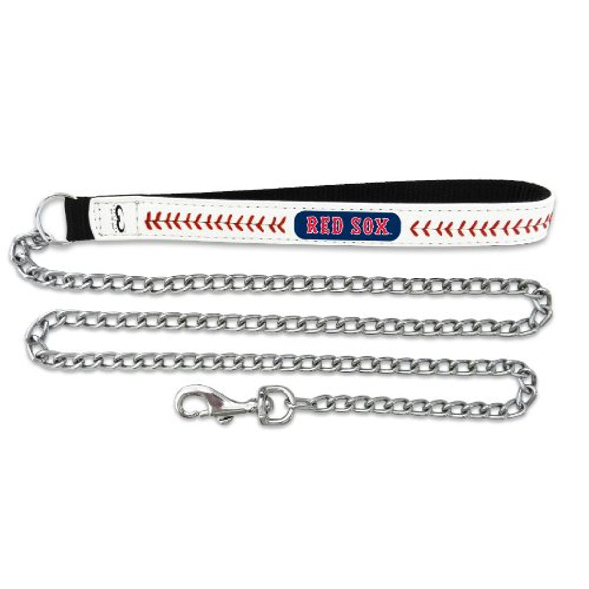 Gamewear Boston Red Sox Pet Leather Chain Baseball Leash Size Medium Fan Gear MLB Boston Red Sox