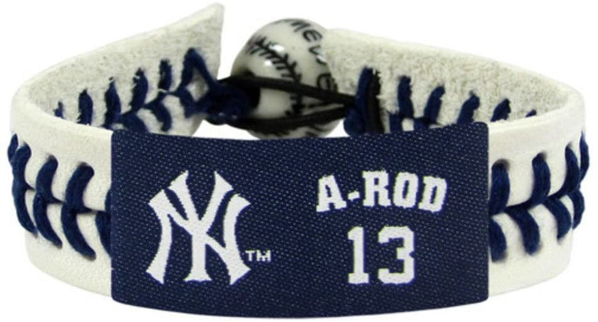 Gamewear New York Yankees Genuine Baseball Bracelet Alex Rodriguez Fan Gear MLB New York Yankees