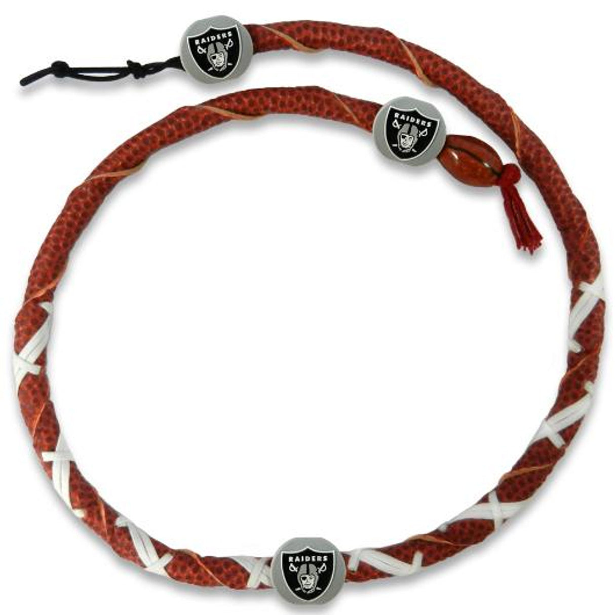 Gamewear Las Vegas Raiders Spiral Football Necklace Fan Gear NFL Las Vegas Raiders