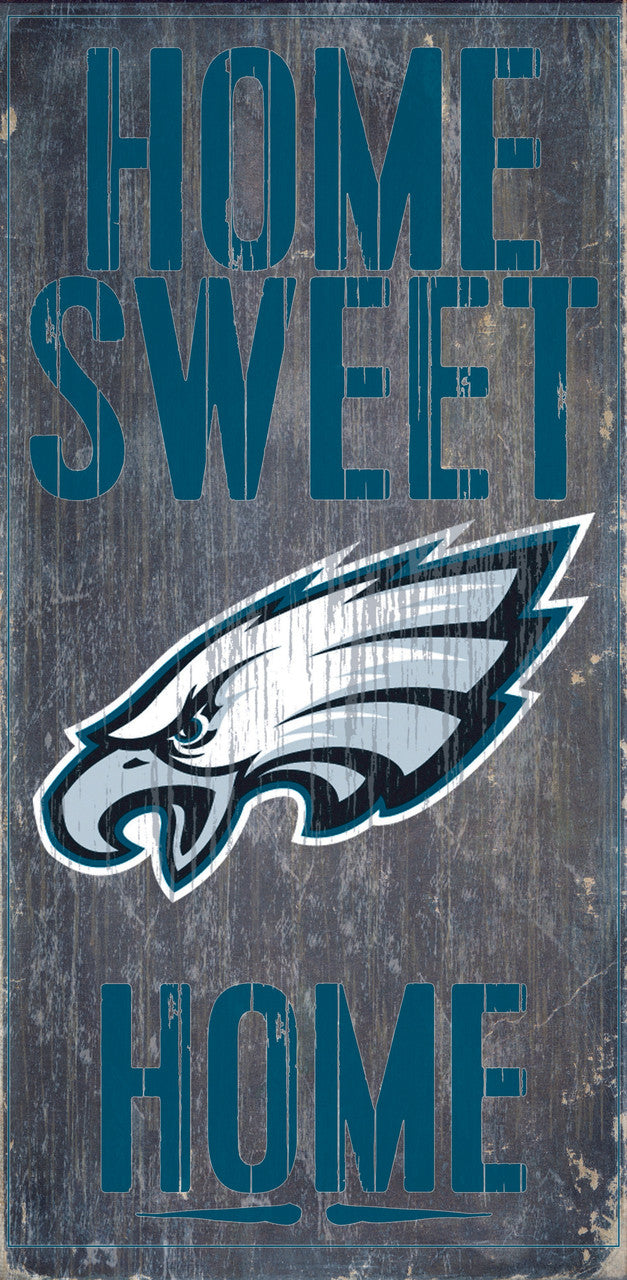 Fan Creations Philadelphia Eagles Home Sweet Home Wood Sign 6"x12" Fan Gear NFL Philadelphia Eagles