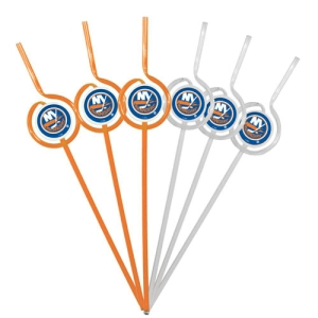 Pangea Brands New York Islanders Team Sipper Straws Fan Gear NHL New York Islanders
