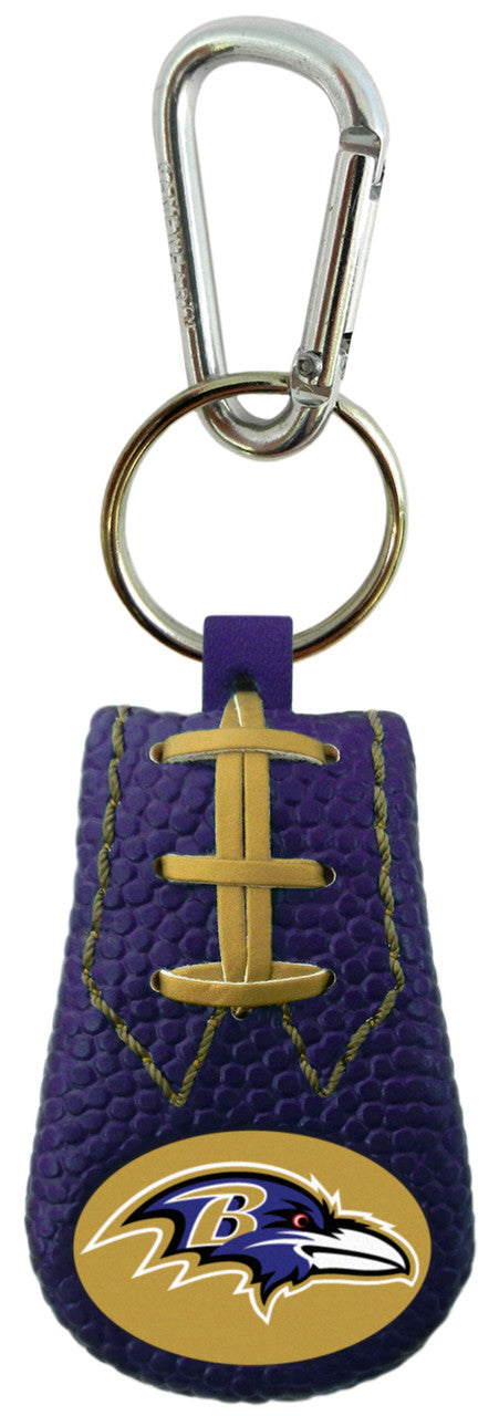 Gamewear Baltimore Ravens Team Color Football Keychain Fan Gear NFL Baltimore Ravens