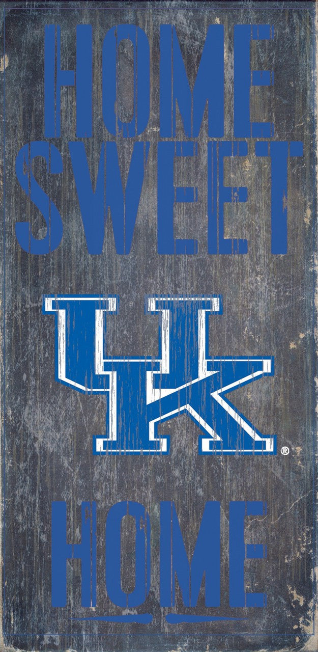 Fan Creations Kentucky Wildcats Home Sweet Home Wood Sign 6"x12" Fan Gear NCAA Kentucky Wildcats
