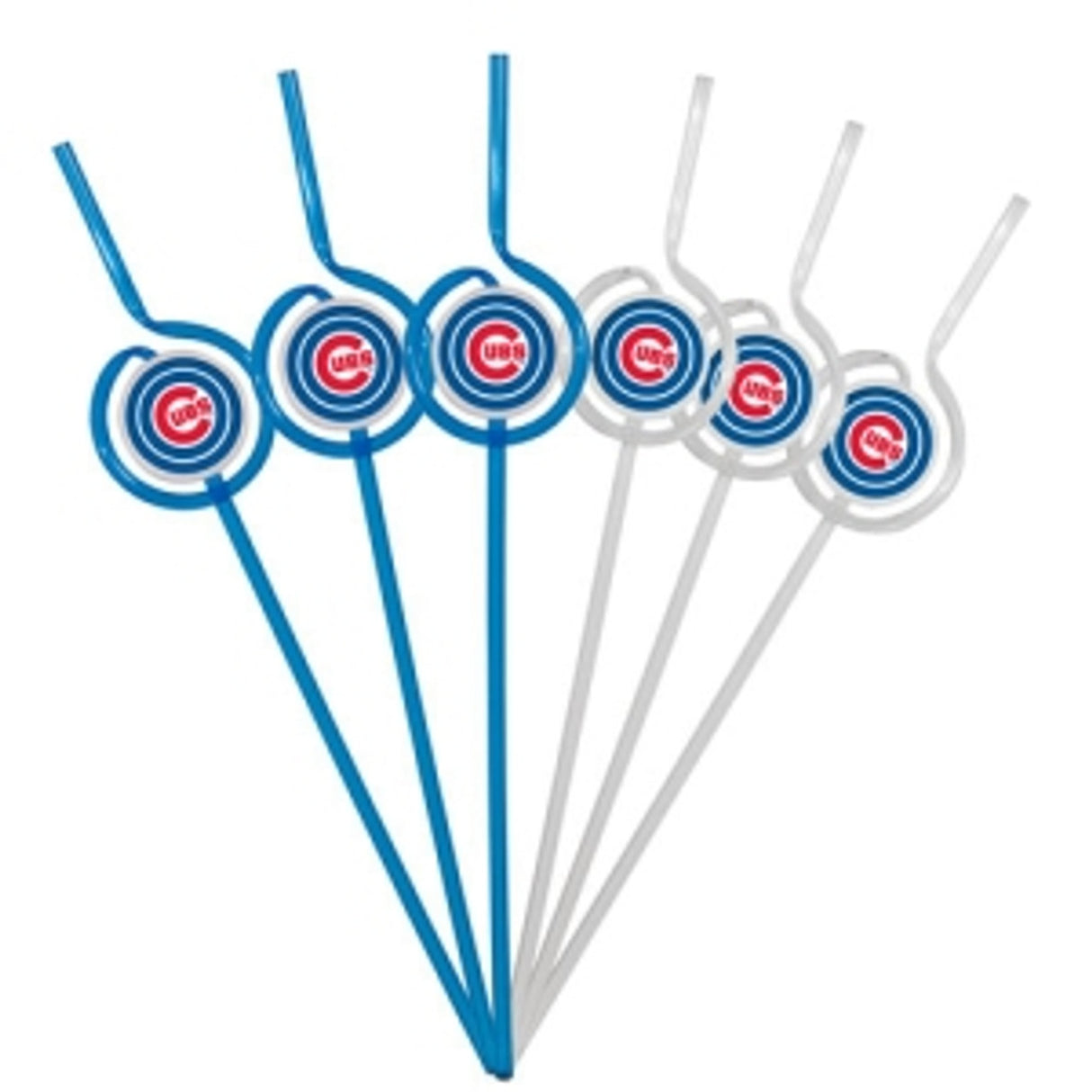 Pangea Brands Chicago Cubs Team Sipper Straws Fan Gear MLB Chicago Cubs