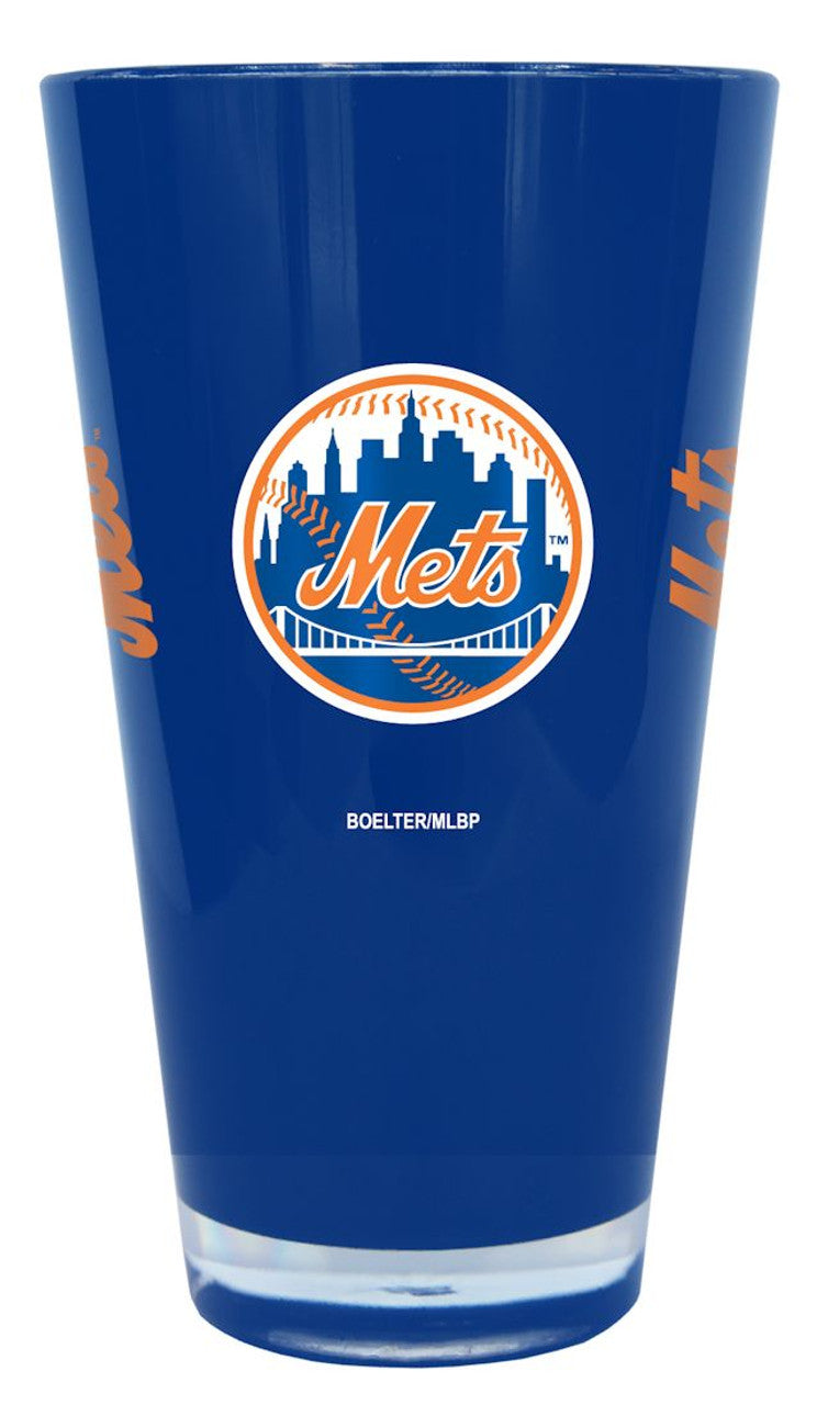 BOELTER New York Mets Plastic Insulated 20oz Glass Pint Fan Gear MLB New York Mets