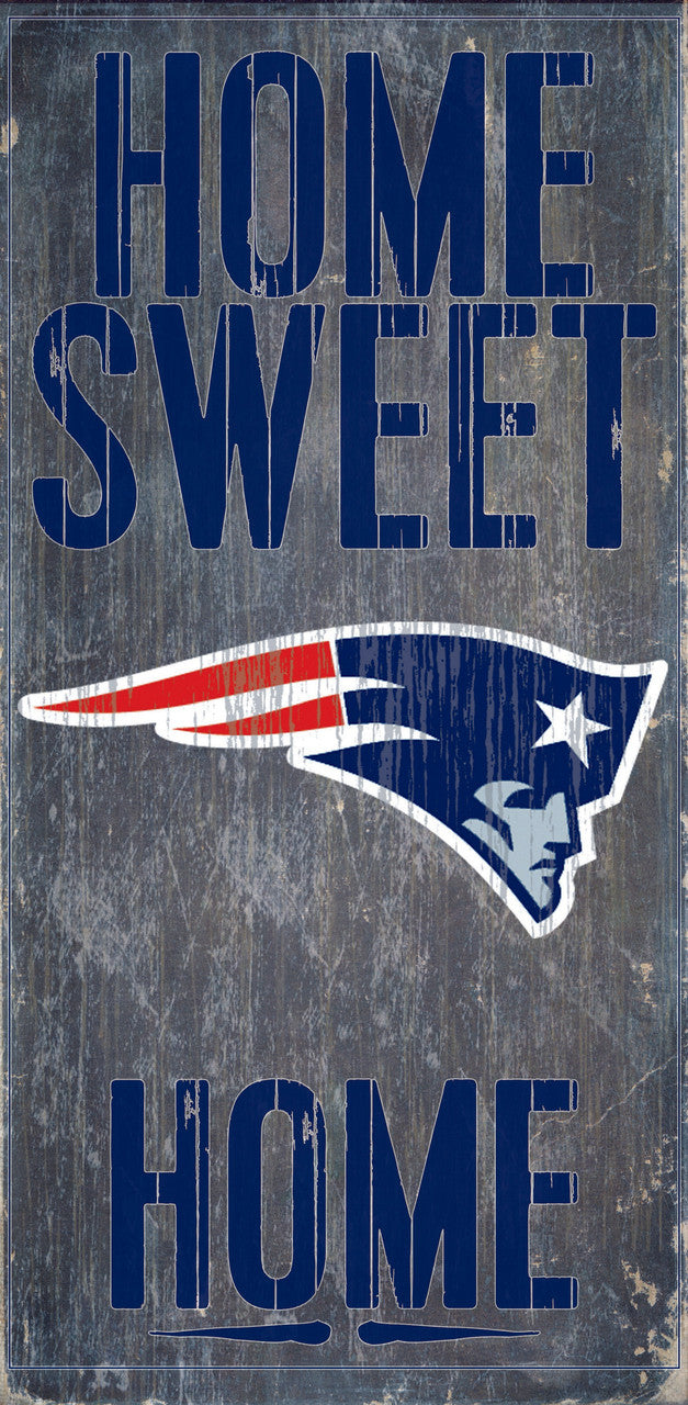 Fan Creations New England Patriots Home Sweet Home Wood Sign 6"x12" Fan Gear NFL New England Patriots