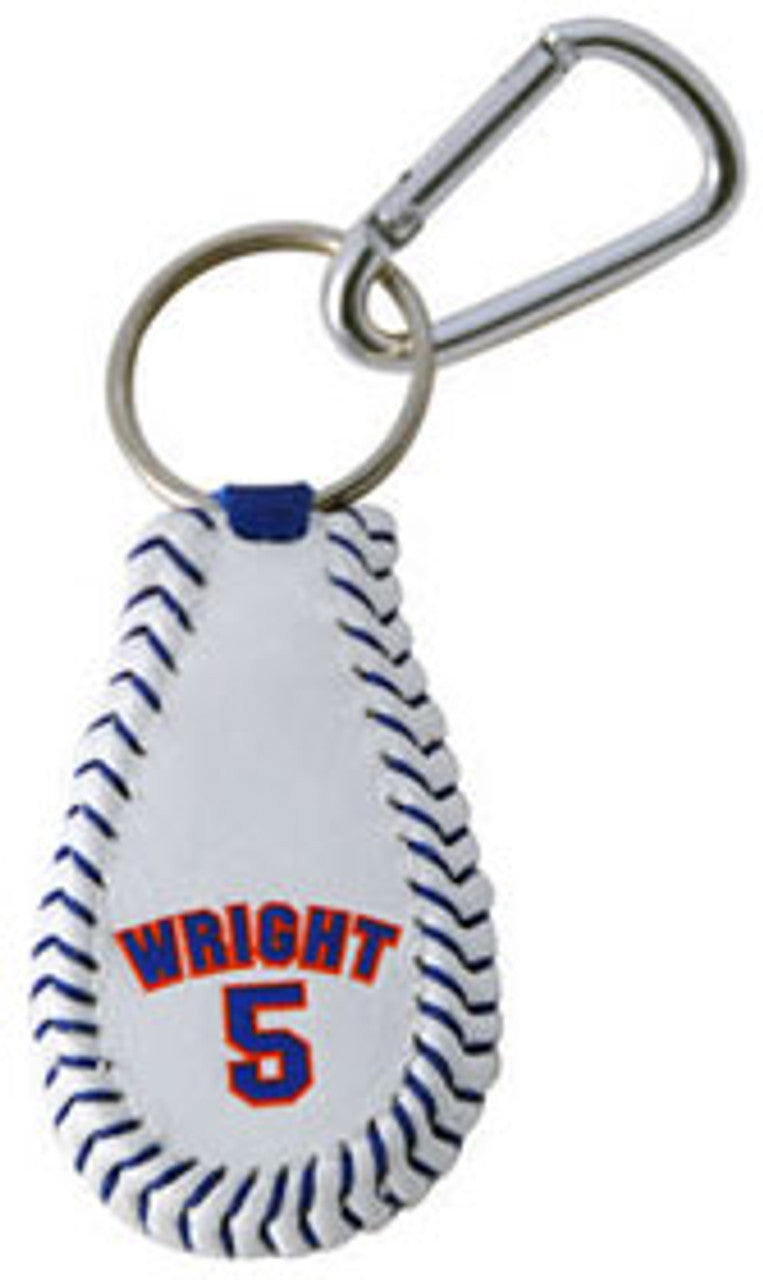 Gamewear New York Mets Classic Baseball Keychain David Wright Fan Gear MLB New York Mets