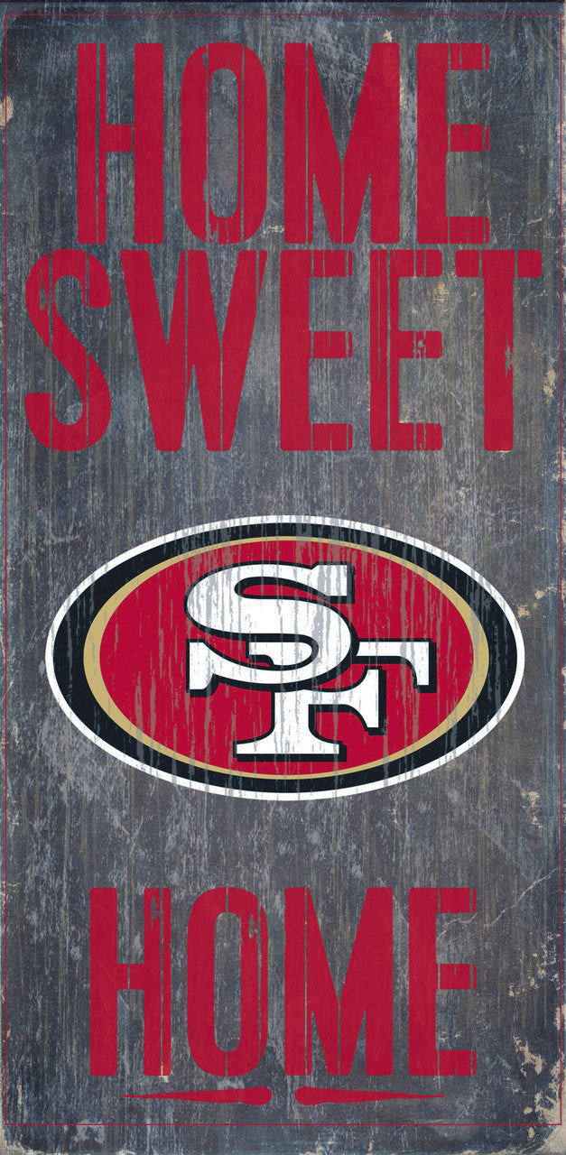 Fan Creations San Francisco 49ers Home Sweet Home Wood Sign 6"x12" Fan Gear NFL San Francisco 49ers