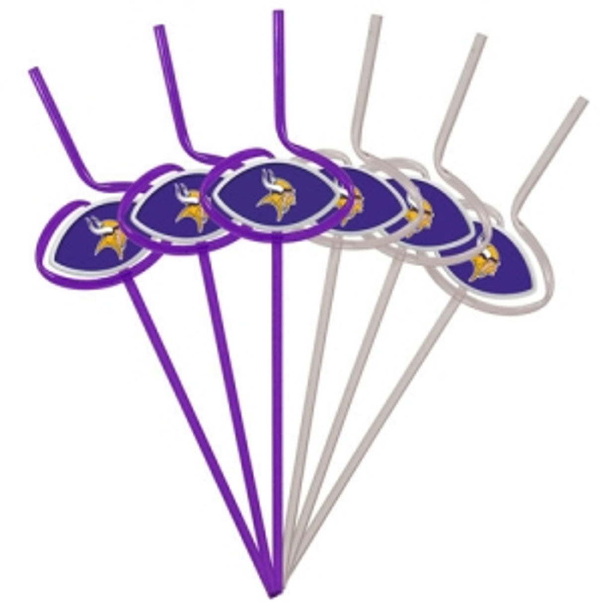 Pangea Brands Minnesota Vikings Team Sipper Straws Fan Gear NFL Minnesota Vikings