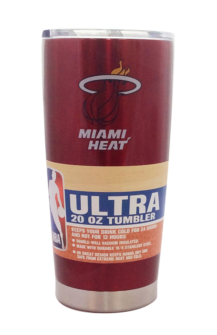 BOELTER Miami Heat Red 20oz Ultra Travel Tumbler Fan Gear NBA Miami Heat