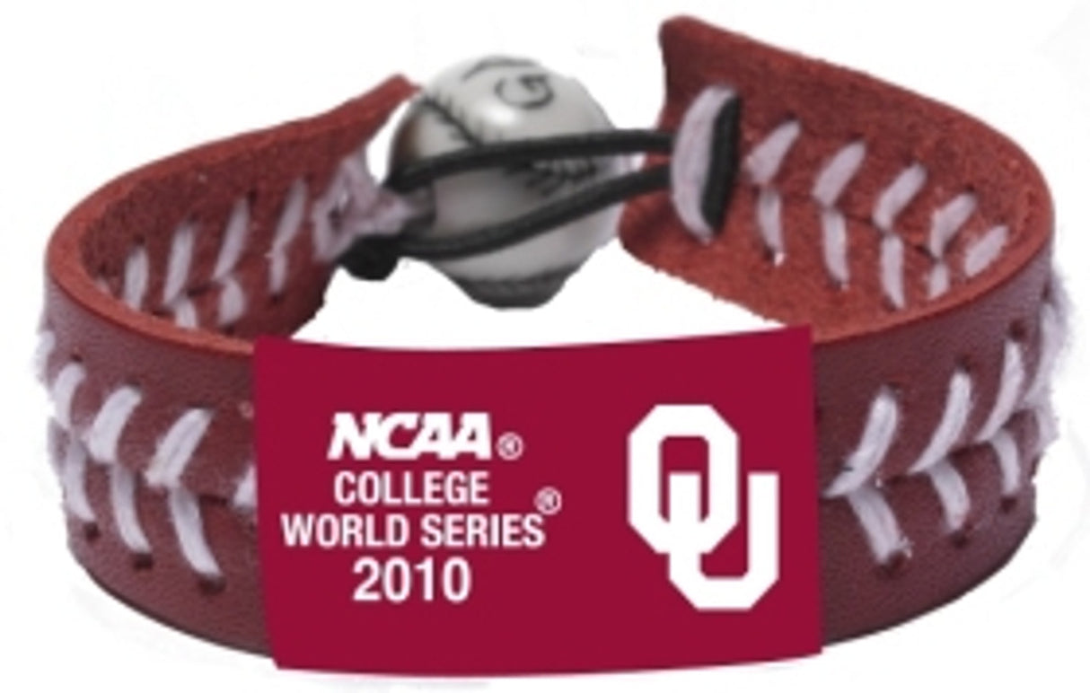 Gamewear Oklahoma Sooners Team Color Baseball 2010 College World Series Bracelet Fan Gear NCAA Oklahoma Sooners