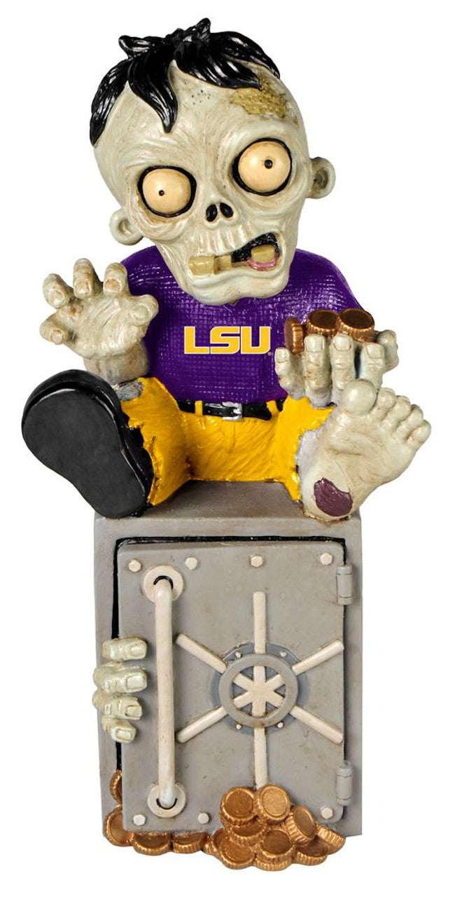 Forever Collectibles LSU Tigers Zombie Bank Figurine Fan Gear NCAA LSU Tigers