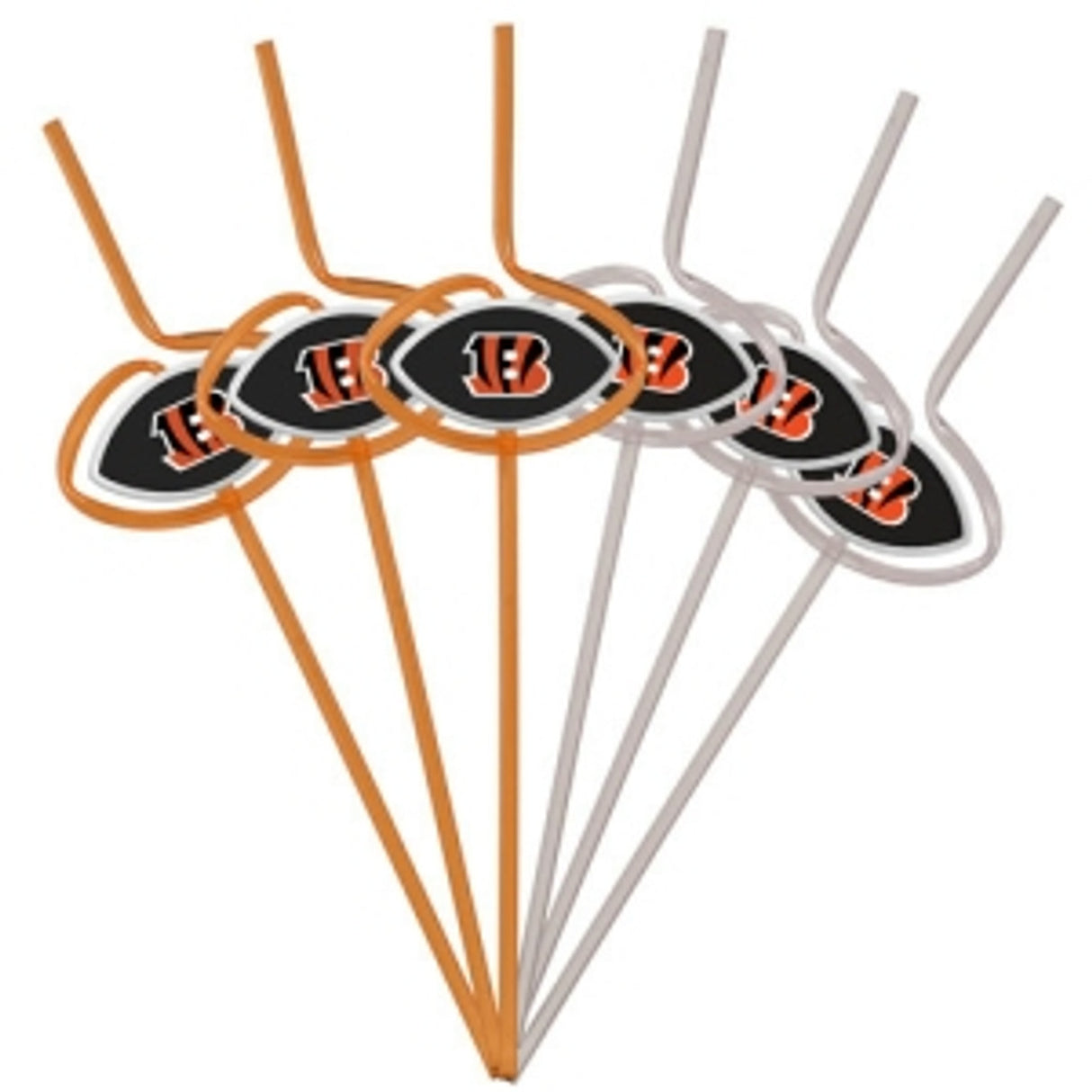 Pangea Brands Cincinnati Bengals Team Sipper Straws Fan Gear NFL Cincinnati Bengals