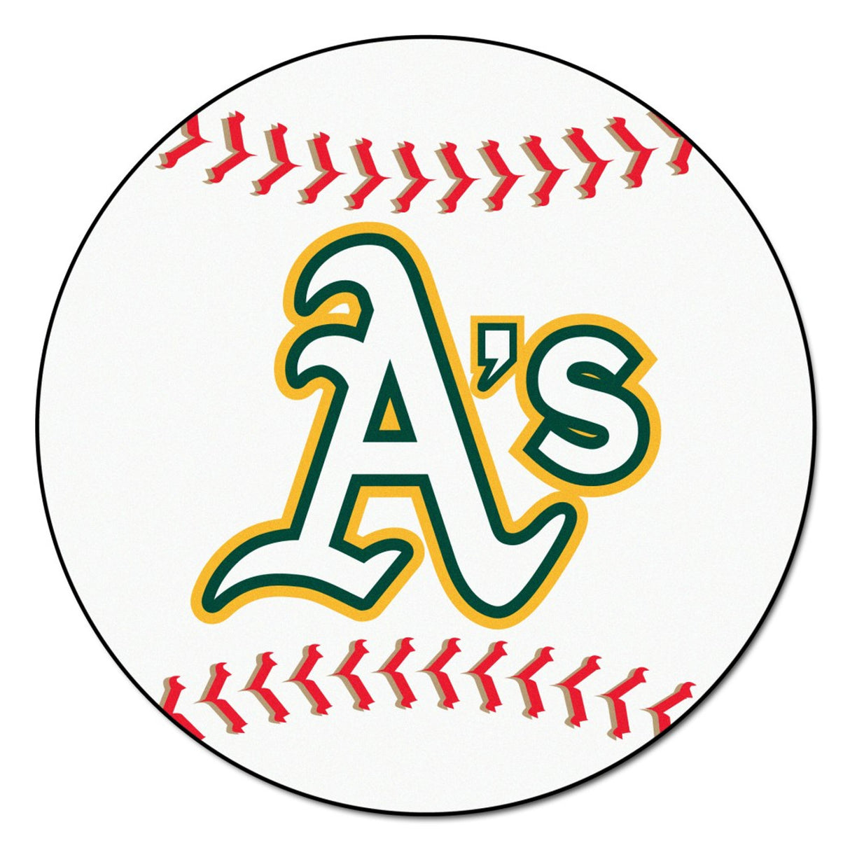 Fanmats Oakland Athletics Baseball Mat 29 inch Fan Gear MLB Oakland Athletics