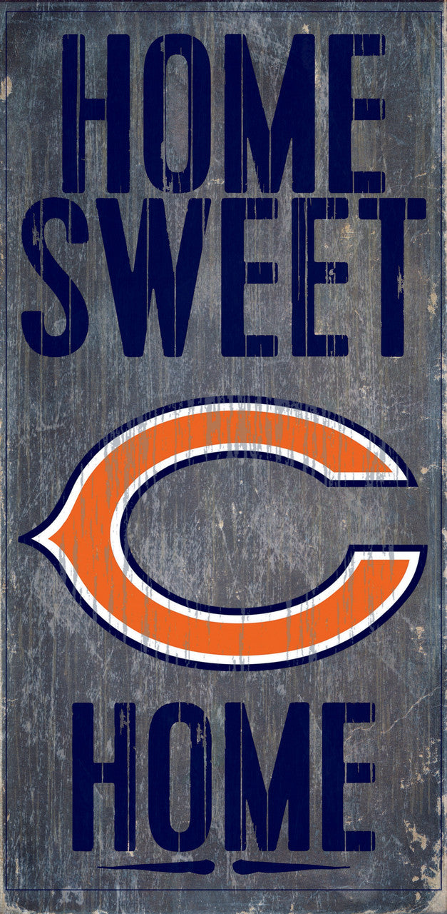 Fan Creations Chicago Bears Home Sweet Home Wood Sign 6"x12" Fan Gear NFL Chicago Bears
