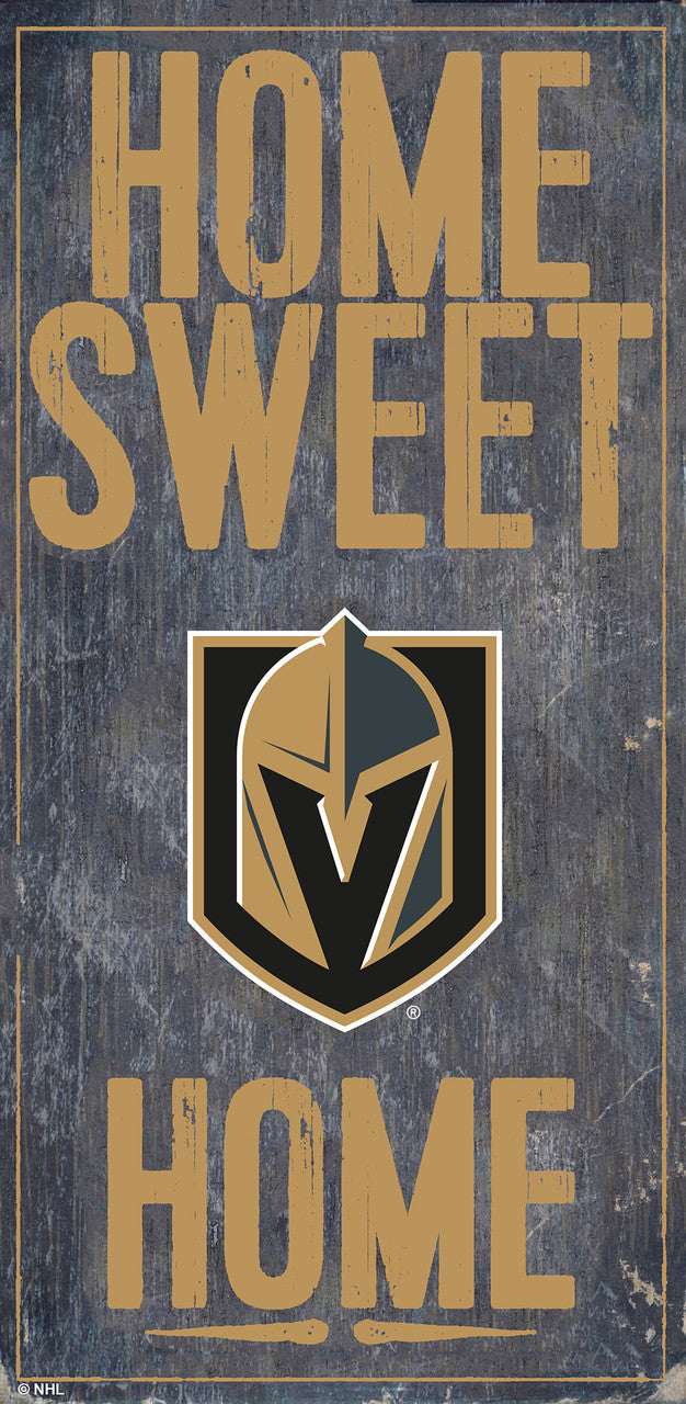 Fan Creations Vegas Golden Knights Home Sweet Home Wood Sign 6x12 Fan Gear NHL Vegas Golden Knights