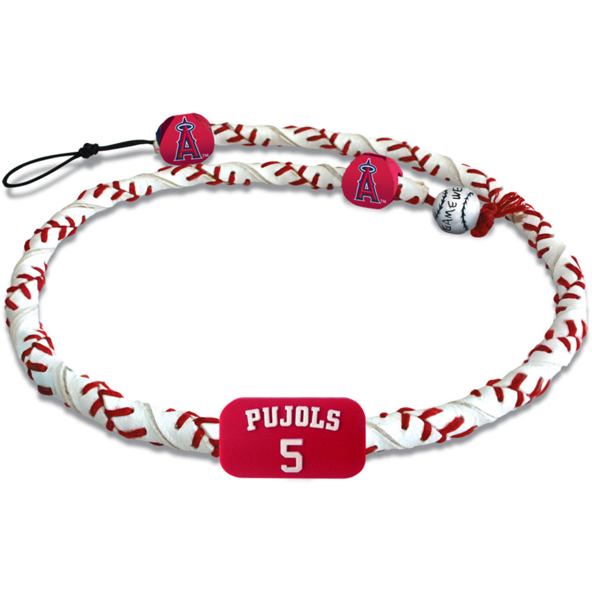 Gamewear Los Angeles Angels Spiral Baseball Necklace Albert Pujols Fan Gear MLB Los Angeles Angels