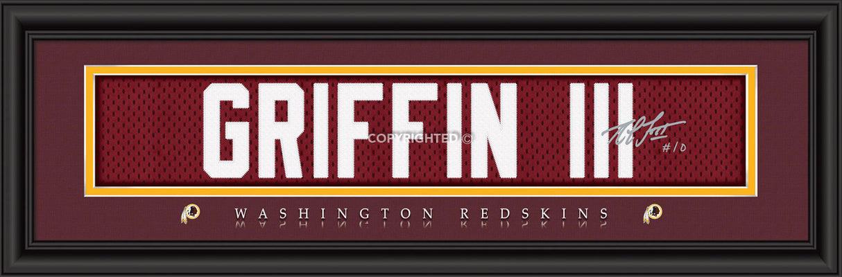 Prints Charming Washington Redskins Robert Griffin III Signature Style Print 8x24 Fan Gear NFL Washington Commanders
