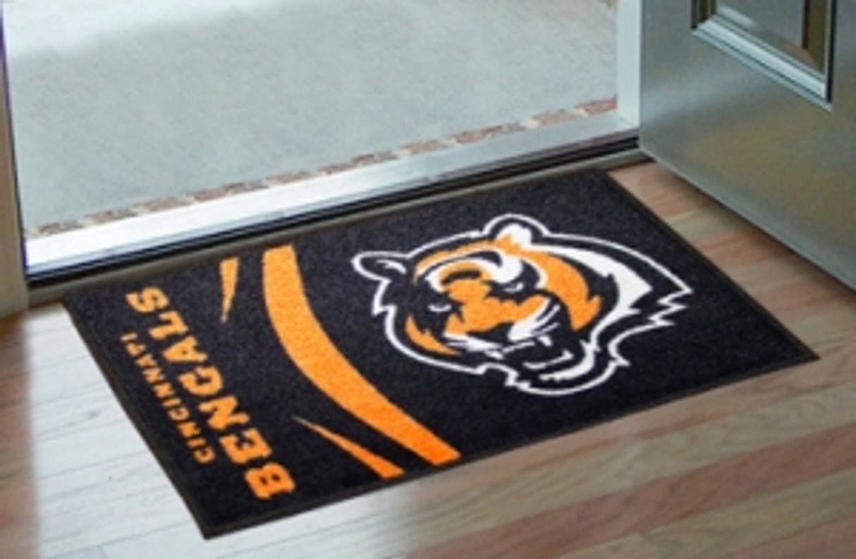 Fanmats Cincinnati Bengals Starter Style Logo Design Rug Fan Gear NFL Cincinnati Bengals