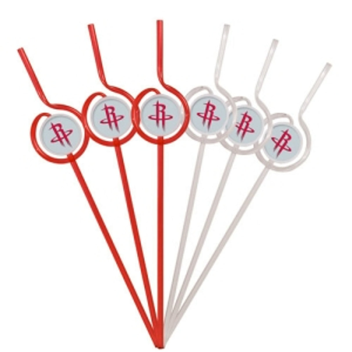 Pangea Brands Houston Rockets Team Sipper Straws Fan Gear NBA Houston Rockets