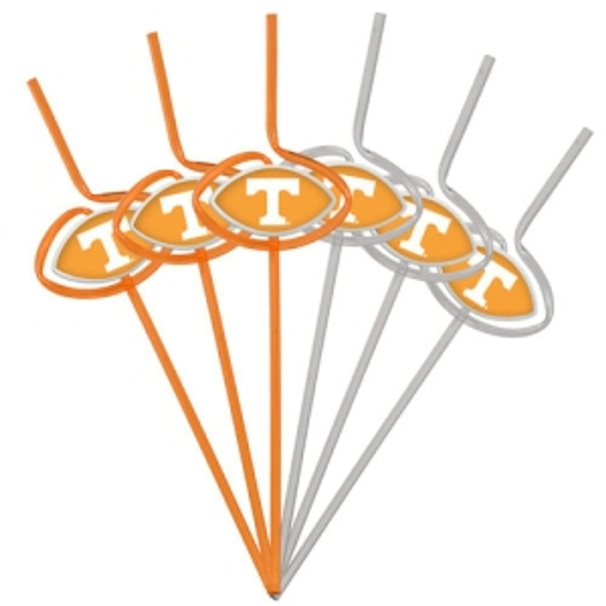 Pangea Brands Tennessee Volunteers Team Sipper Straws Fan Gear NCAA Tennessee Volunteers