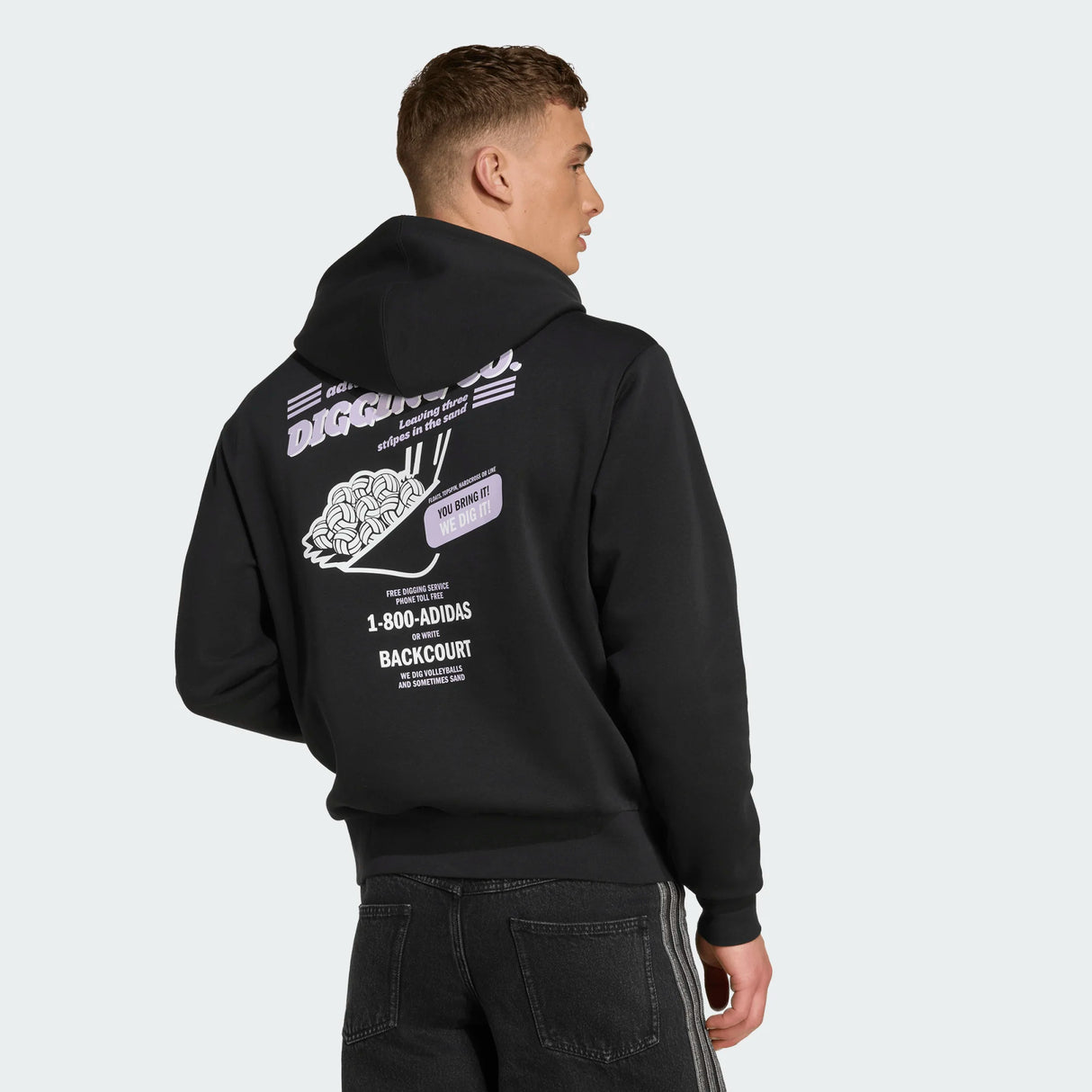 adidas Unisex Volleyball Fun Graphic Hoodie Mens Apparel Sweatshirts & Fleece