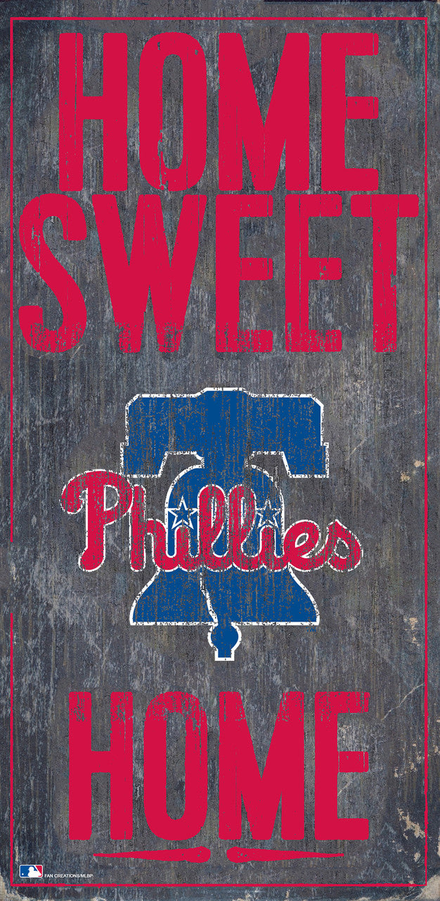 Fan Creations Philadelphia Phillies Home Sweet Home Wood Sign 6x12 Fan Gear MLB Philadelphia Phillies