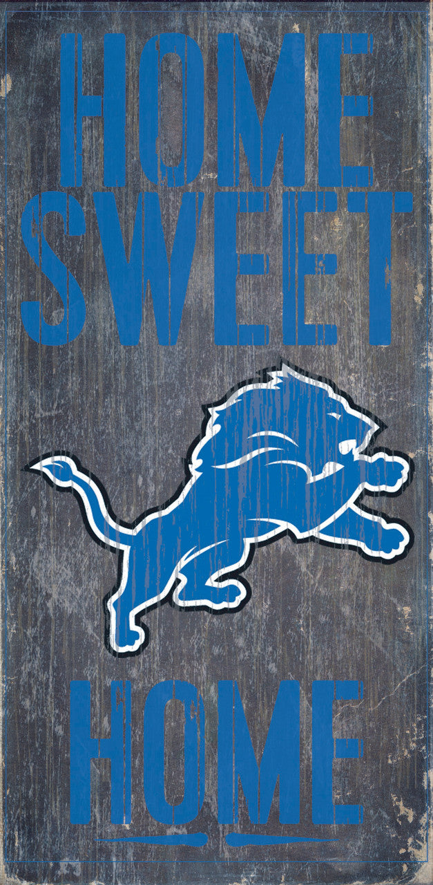 Fan Creations Detroit Lions Home Sweet Home Wood Sign 6"x12" Fan Gear NFL Detroit Lions