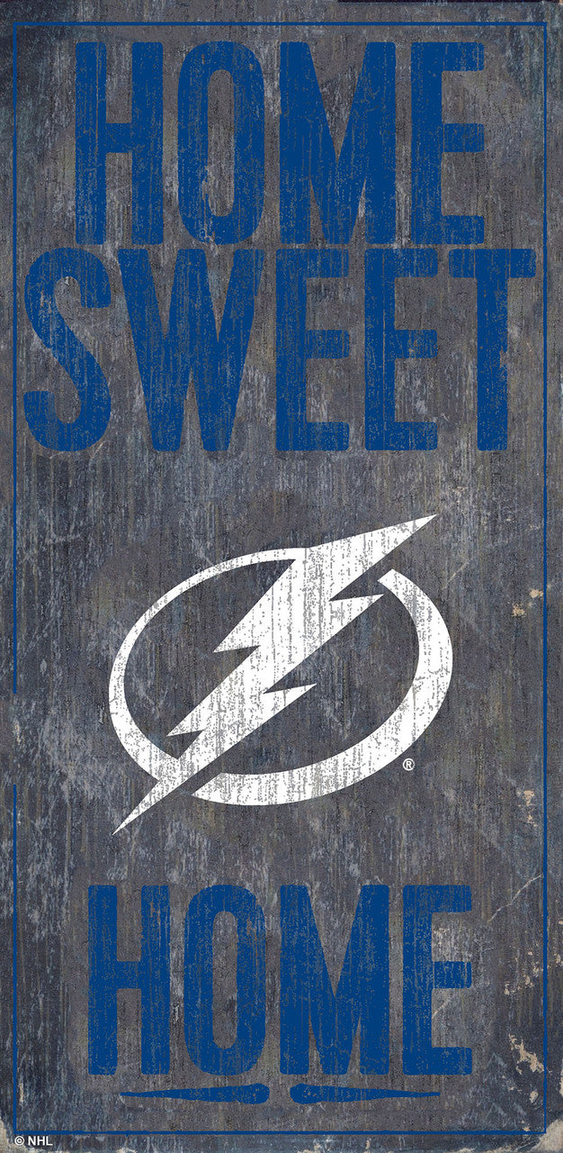 Fan Creations Tampa Bay Lightning Home Sweet Home Wood Sign 6x12 Fan Gear NHL Tampa Bay Lightning