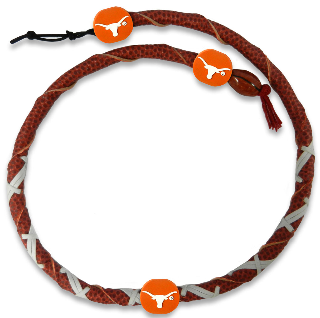 Gamewear Texas Longhorns Spiral Football Necklace Fan Gear NCAA Texas Longhorns