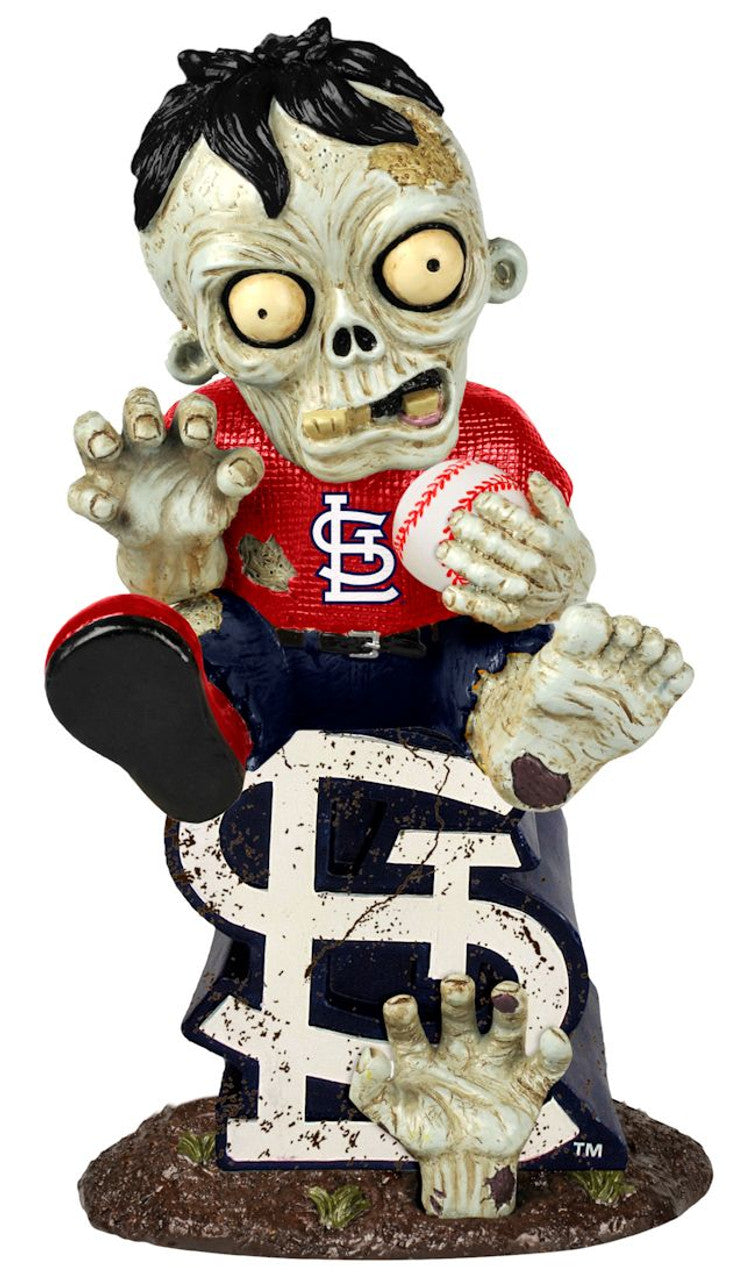 Forever Collectibles St. Louis Cardinals Zombie On Logo Figurine Fan Gear MLB St. Louis Cardinals