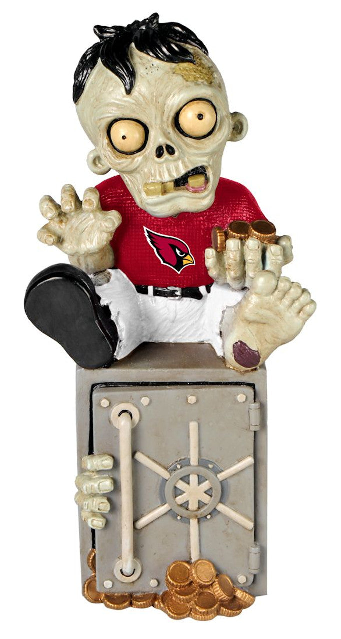 Forever Collectibles Arizona Cardinals Zombie Bank Figurine Fan Gear NFL Arizona Cardinals