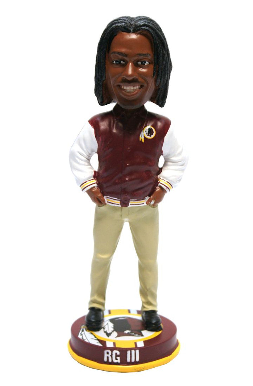 Forever Collectibles Washington Redskins Robert Griffin III Varsity Jacket Bobblehead Fan Gear NFL Washington Commanders