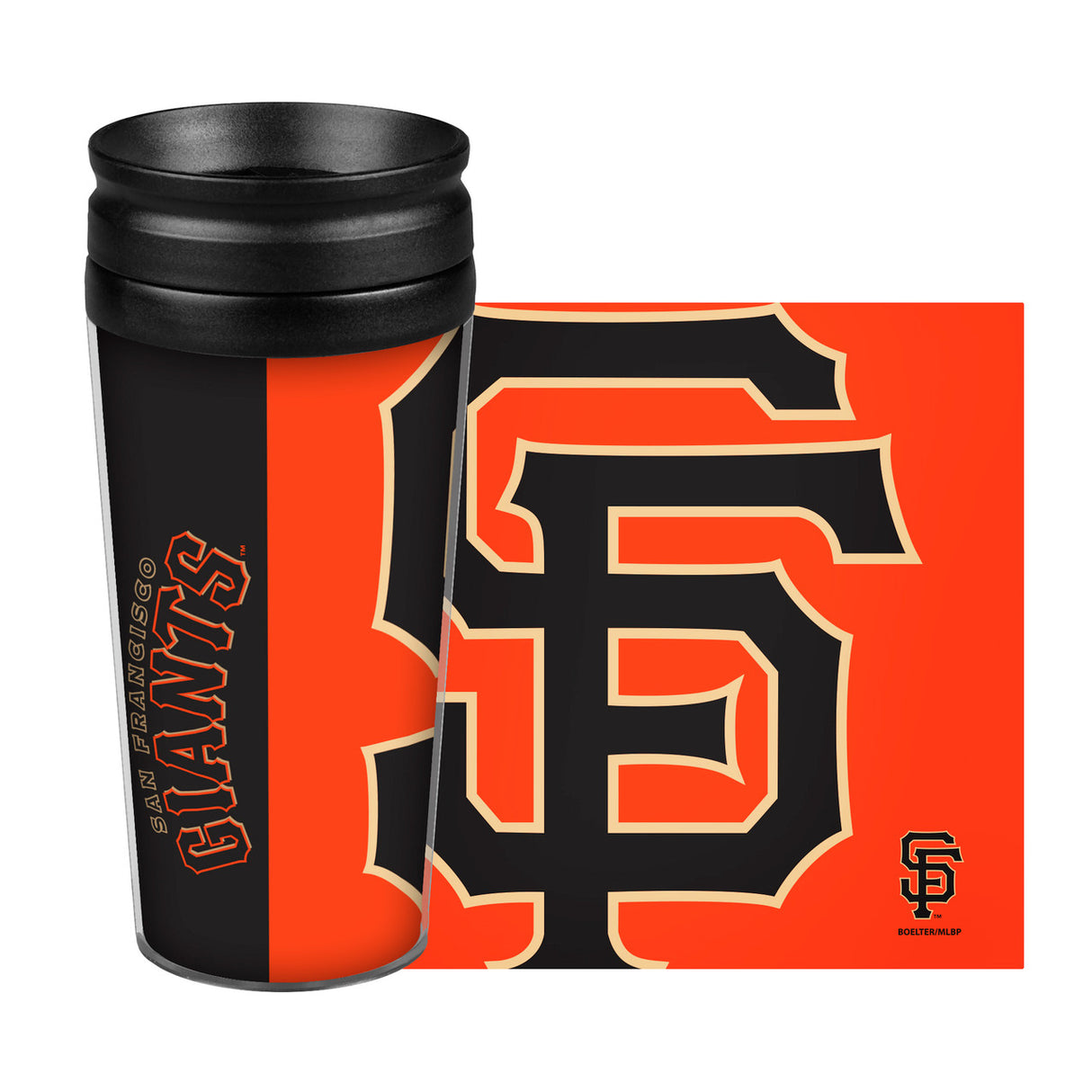 BOELTER San Francisco Giants Hype Design Full Wrap 14oz Travel Mug Fan Gear MLB San Francisco Giants