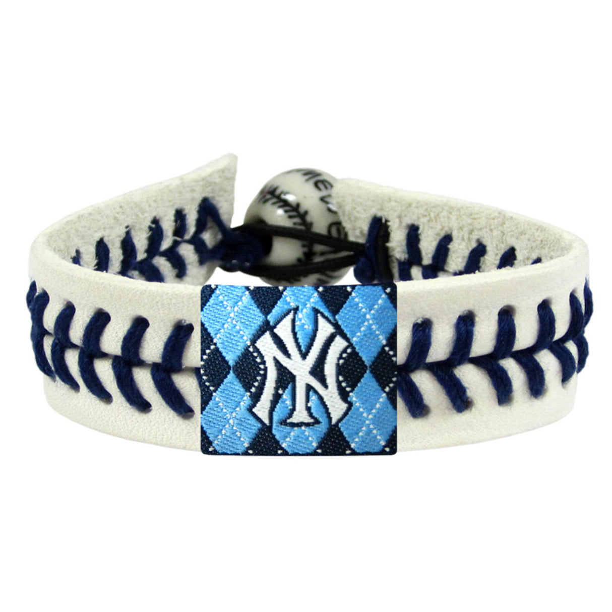 Gamewear New York Yankees Argyle Genuine Baseball Bracelet Fan Gear MLB New York Yankees