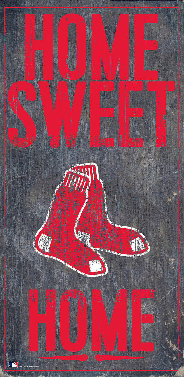 Fan Creations Boston Red Sox Home Sweet Home Wood Sign 6x12 Fan Gear MLB Boston Red Sox