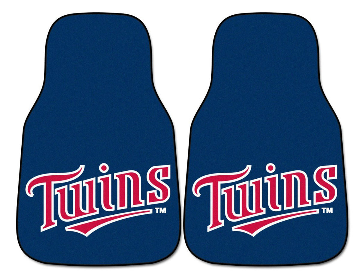 Fanmats Minnesota Twins Printed Carpet Car Mats 2 Piece Set Fan Gear MLB Minnesota Twins