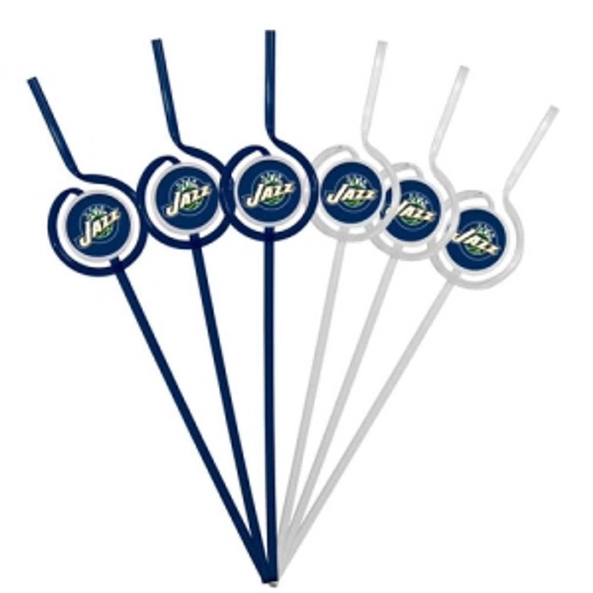Pangea Brands Utah Jazz Team Sipper Straws Fan Gear NBA Utah Jazz