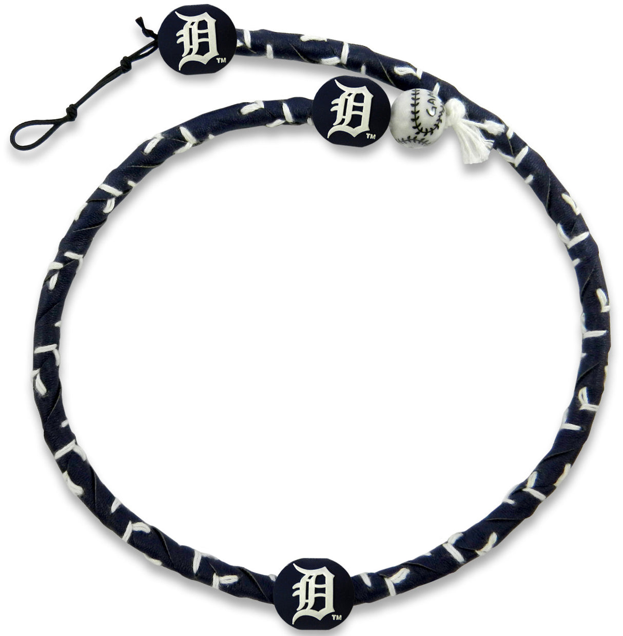 Gamewear Detroit Tigers Frozen Rope Team Color Baseball Necklace Fan Gear MLB Detroit Tigers