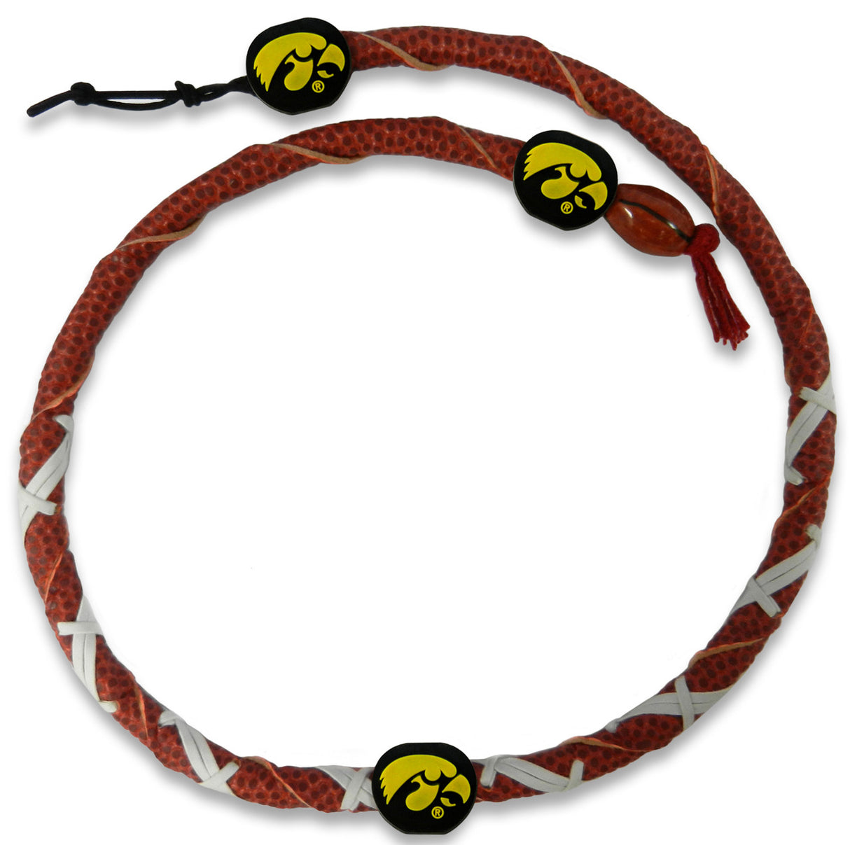 Gamewear Iowa Hawkeyes Spiral Football Classic Necklace Fan Gear NCAA Iowa Hawkeyes